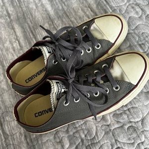 Size 8 grey and white custom converse.